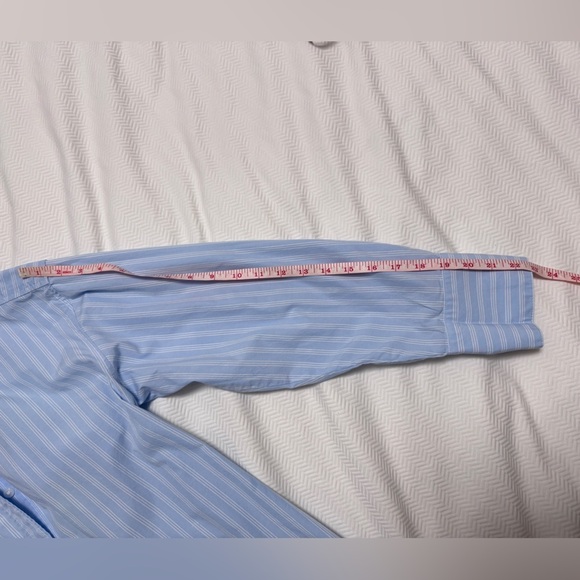 H& M Striped Cotton Relaxed Fit Shirt With Open Back In XS - Picture 8 of 11